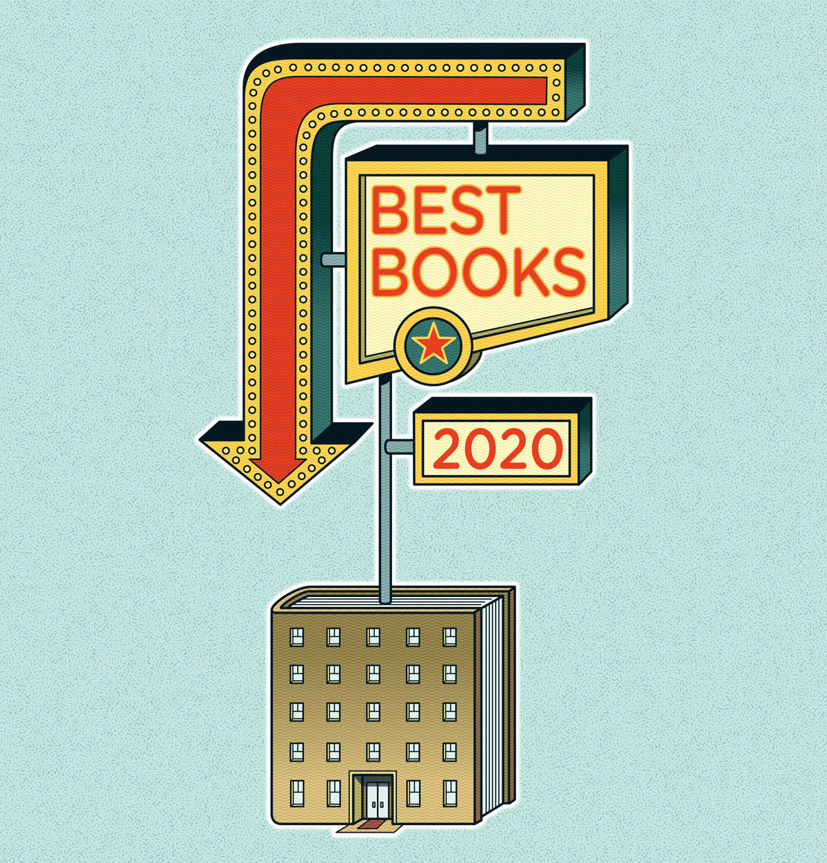Peter and Maria Hoey Best Books of 2020 illustration for New York Post
