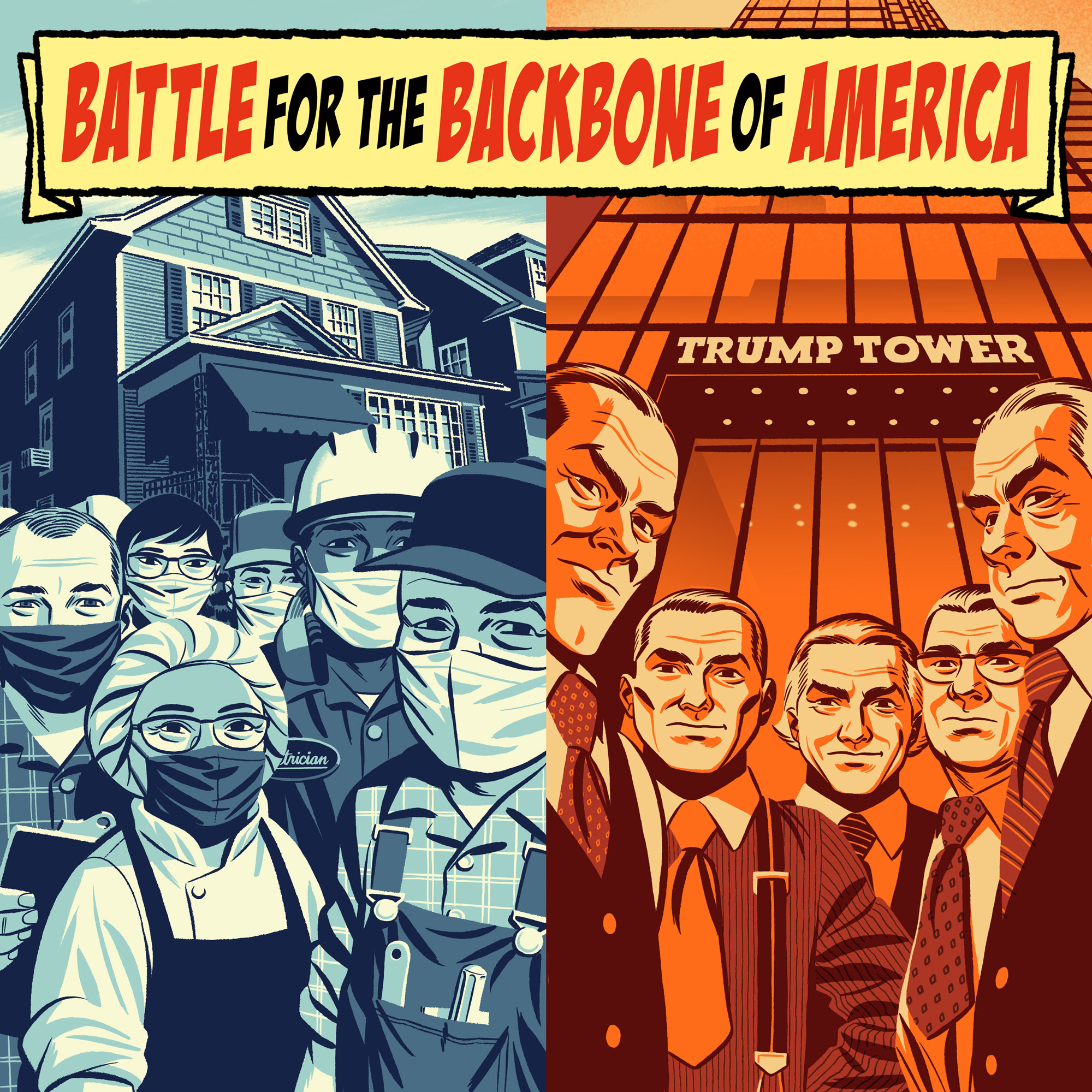 Michael Cho illustration for Joe Biden campaign