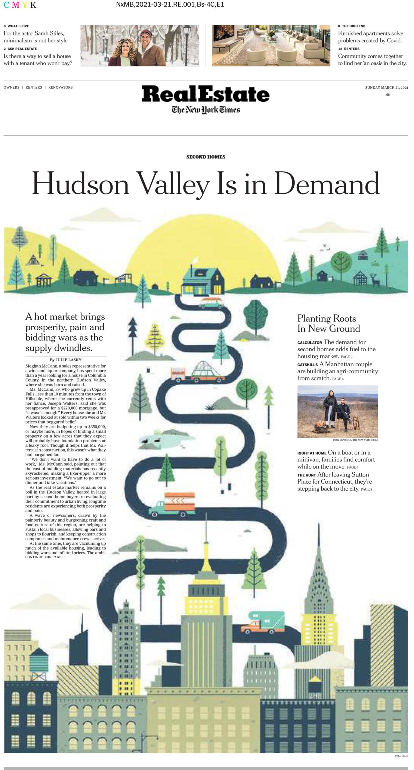 Mike Ellis Real Estate cover illustration for The New York Times