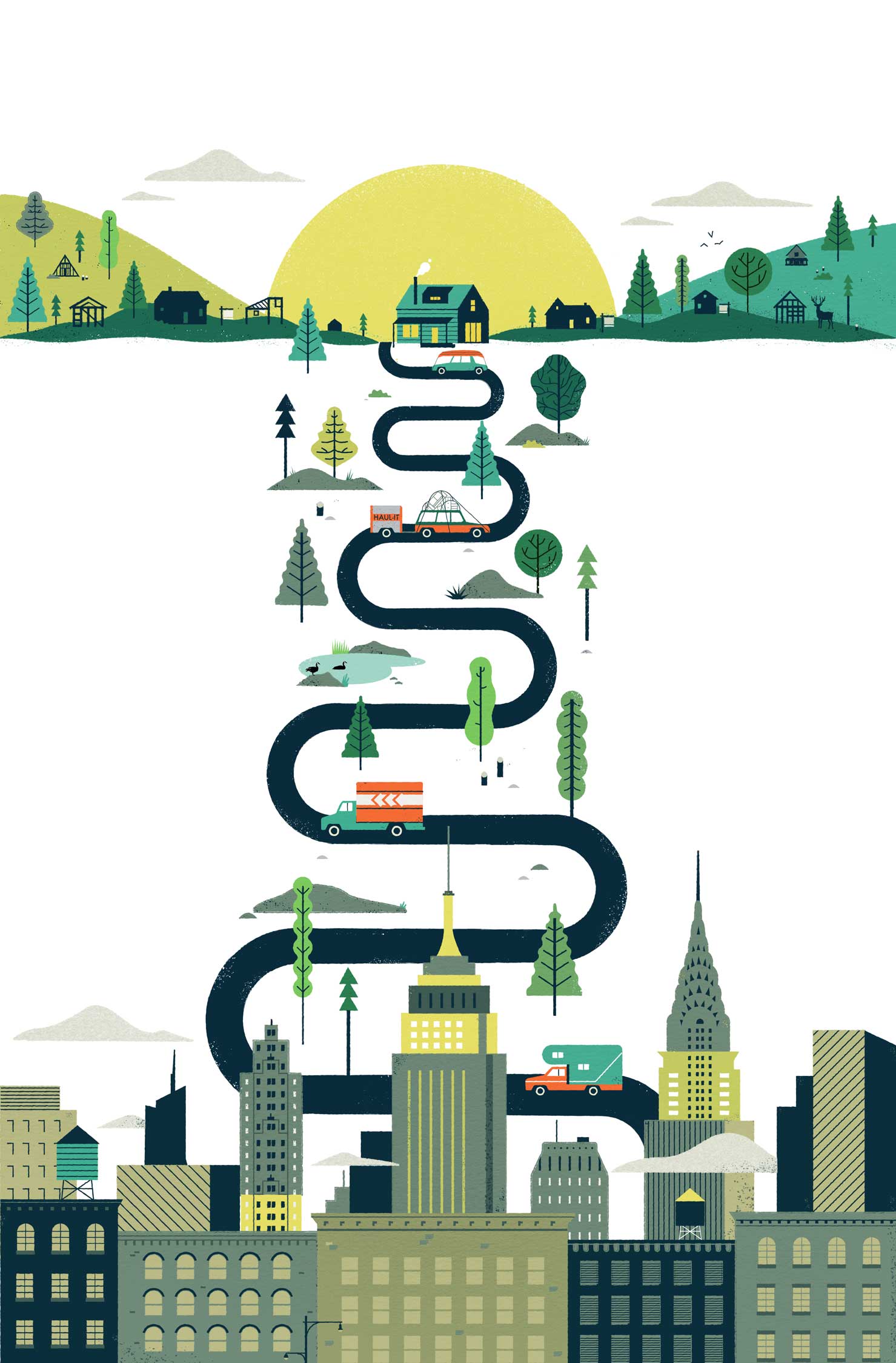 Mike Ellis Real Estate cover illustration for The New York Times
